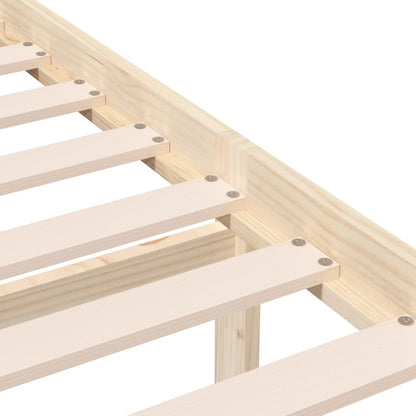 Bedframe Massief Hout 2Ft6 Small Single 75 x 190 cm Naturel