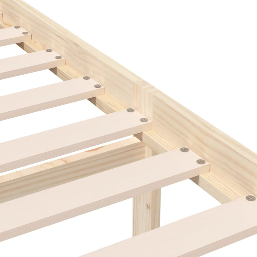 Bedframe Massief Hout 2Ft6 Small Single 75 x 190 cm Naturel