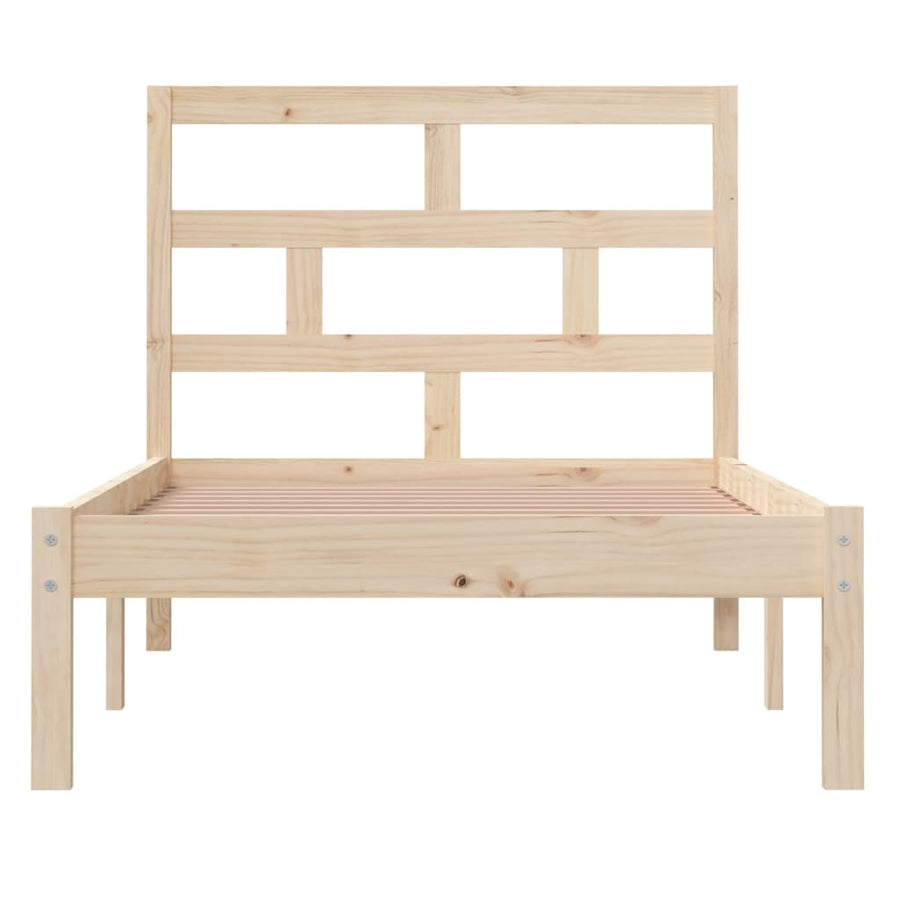 Bedframe Massief Hout 3Ft Single 90 x 190 cm Naturel