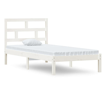 Bedframe Massief Hout 3Ft Single 90 x 190 cm Wit