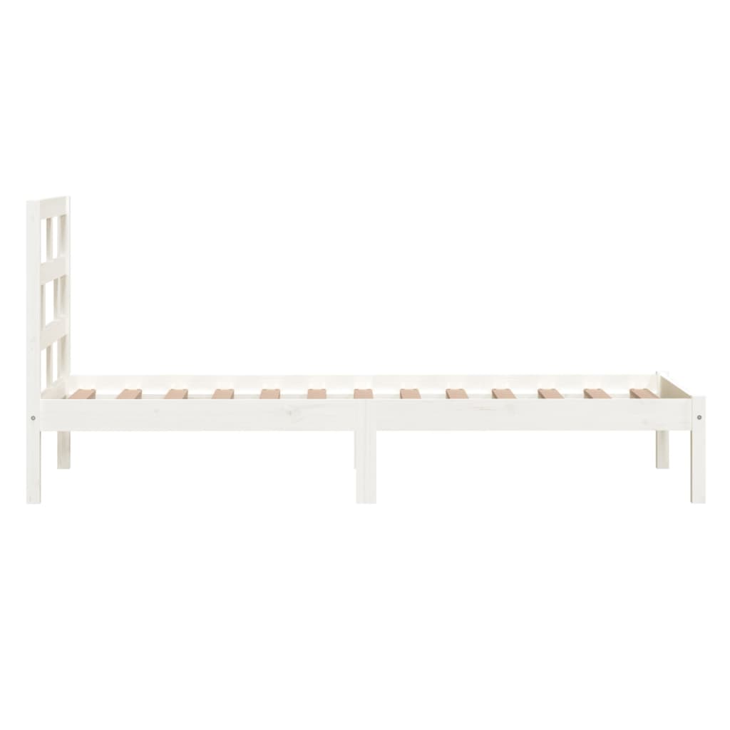 Bedframe Massief Hout 3Ft Single 90 x 190 cm Wit