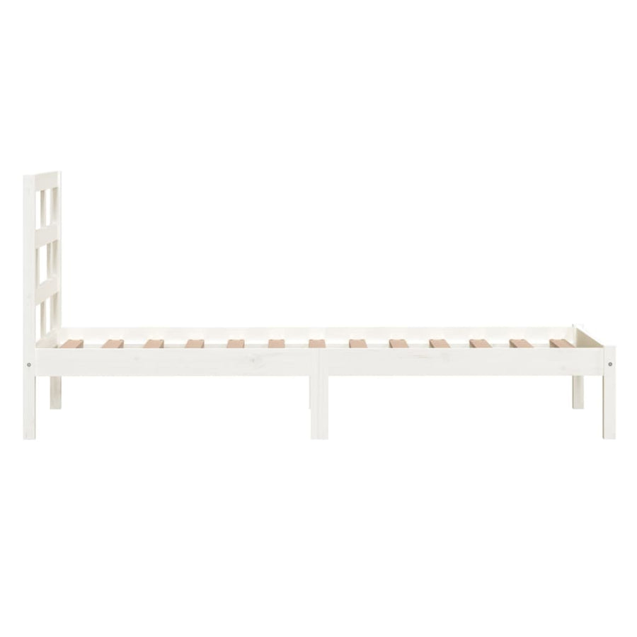 Bedframe Massief Hout 3Ft Single 90 x 190 cm Wit