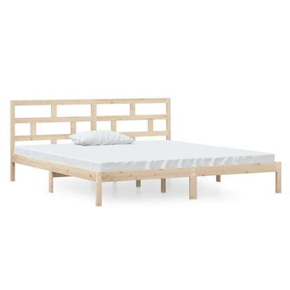 Bedframe Massief Grenenhout 140 x 190 cm Naturel