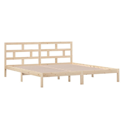 Bedframe Massief Grenenhout 140 x 190 cm Naturel