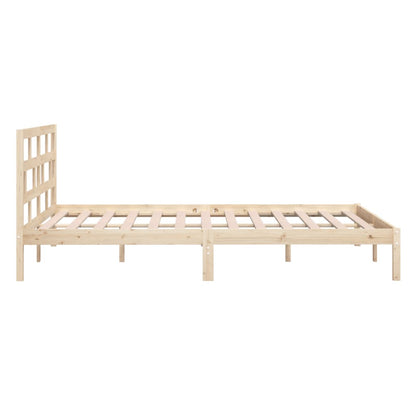Bedframe Massief Grenenhout 140 x 190 cm Naturel