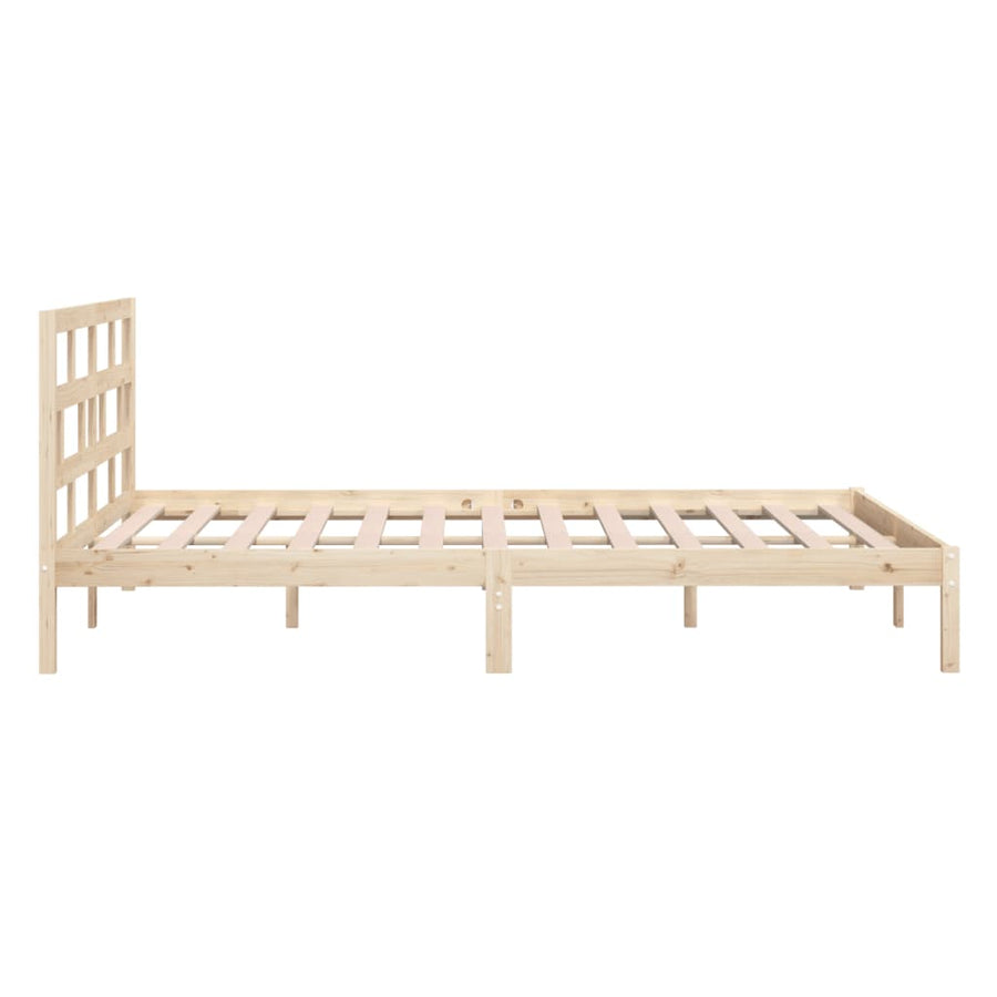 Bedframe Massief Grenenhout 140 x 190 cm Naturel