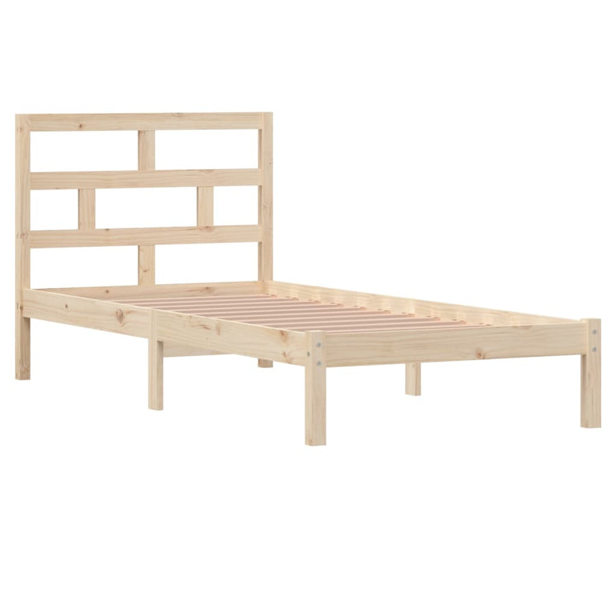 Bedframe Massief Grenenhout 90 x 200 cm Naturel