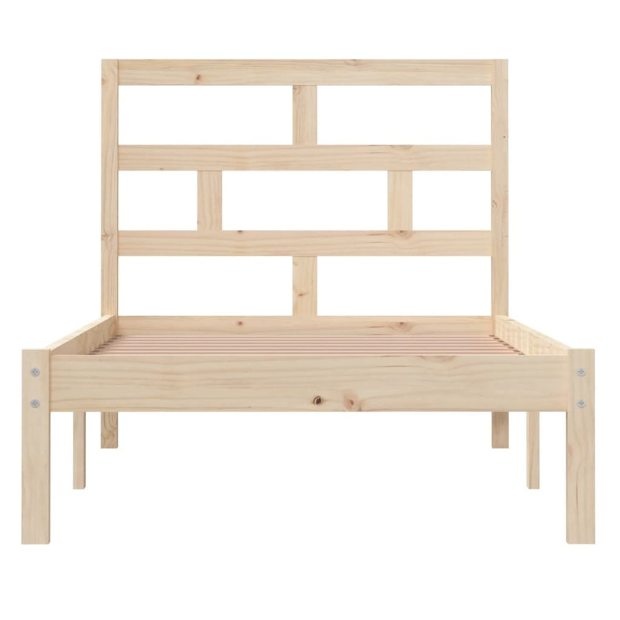 Bedframe Massief Grenenhout 90 x 200 cm Naturel