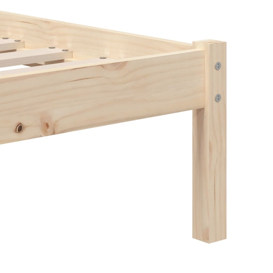 Bedframe Massief Grenenhout 90 x 200 cm Naturel