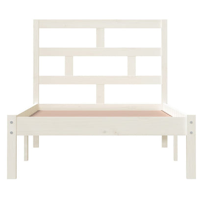 Bedframe Massief Grenenhout 90 x 200 cm Wit