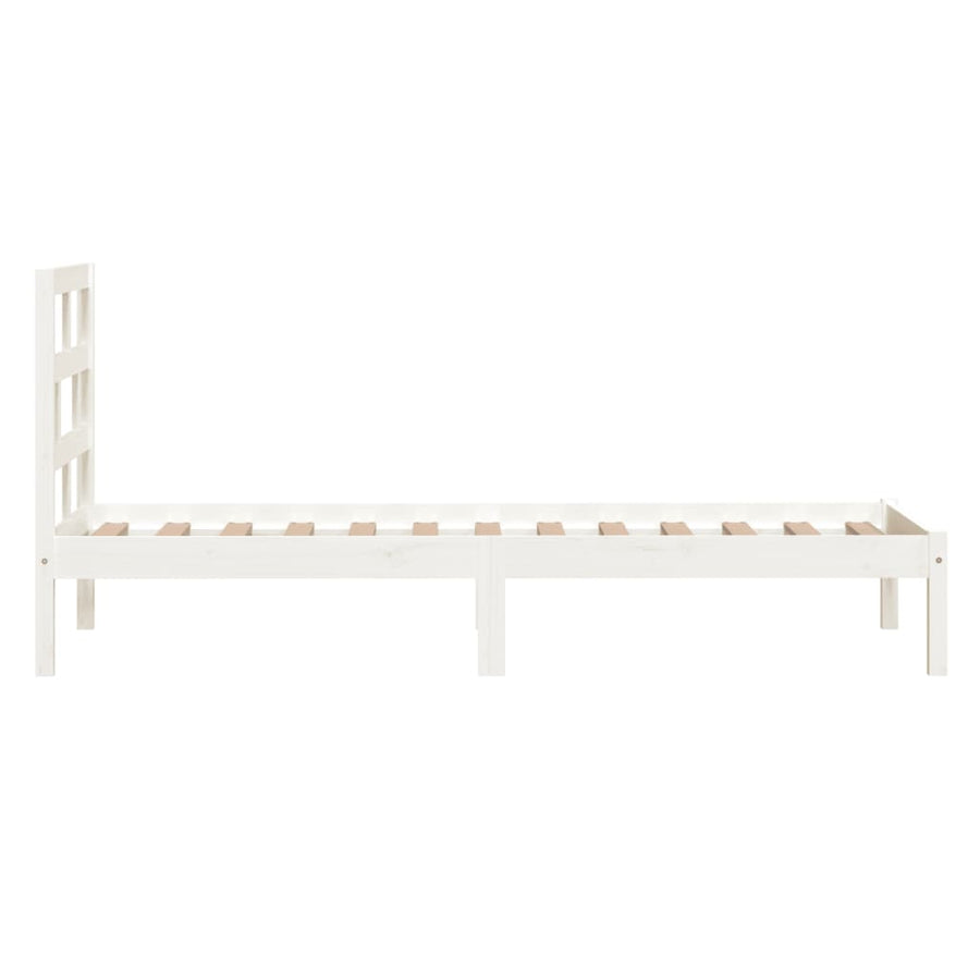Bedframe Massief Grenenhout 90 x 200 cm Wit