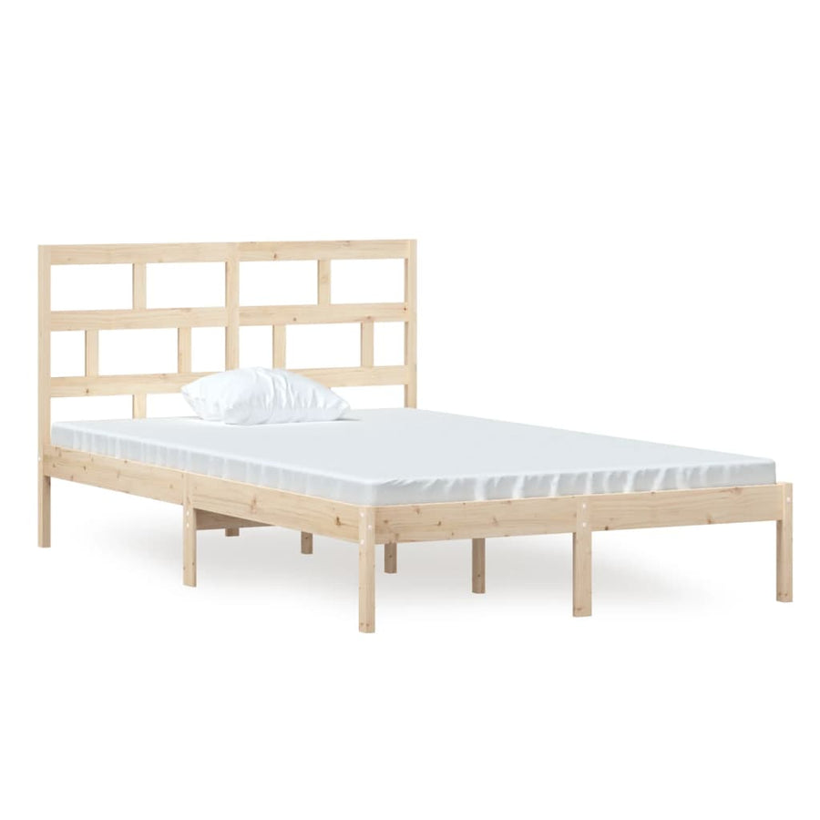 Bedframe Massief Grenenhout 120 x 200 cm Naturel