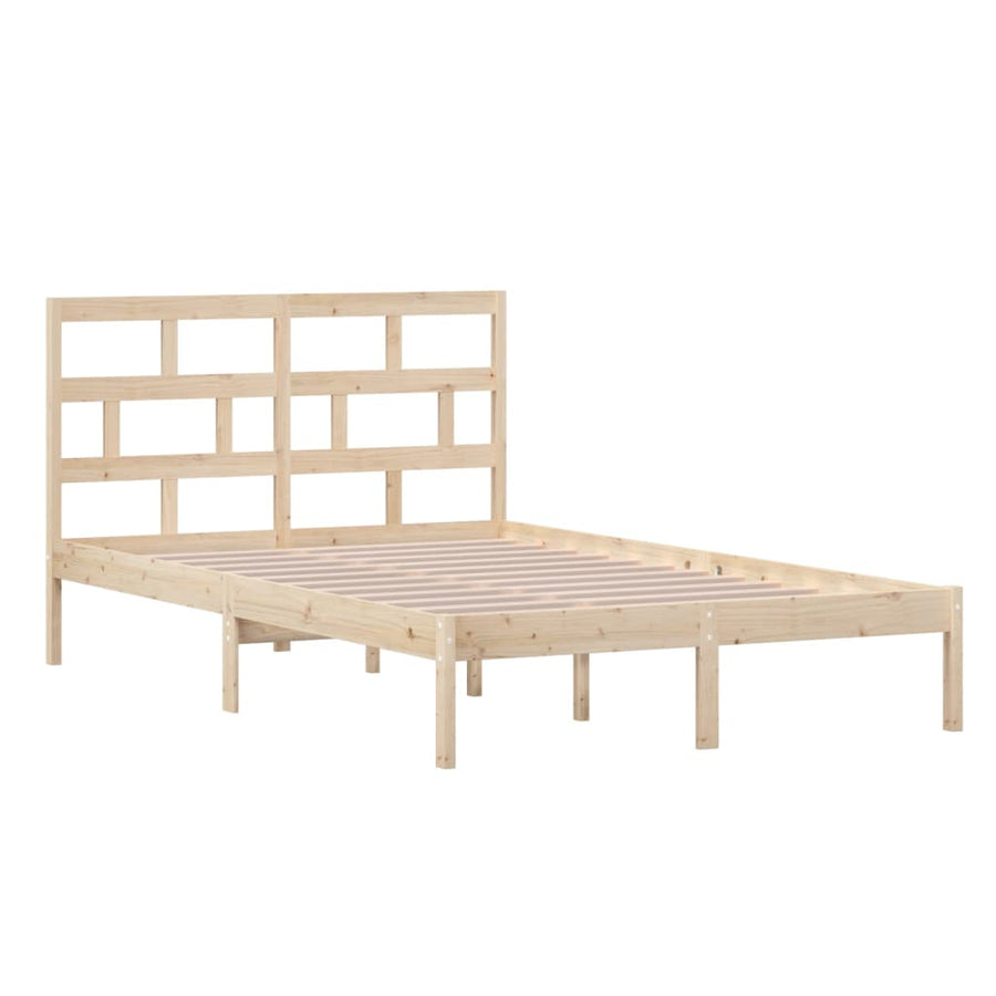Bedframe Massief Grenenhout 120 x 200 cm Naturel