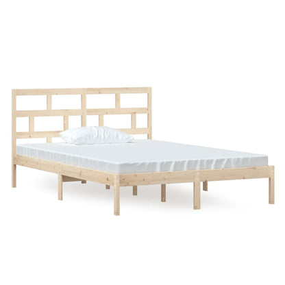 Bedframe Massief Grenenhout 140 x 200 cm Naturel