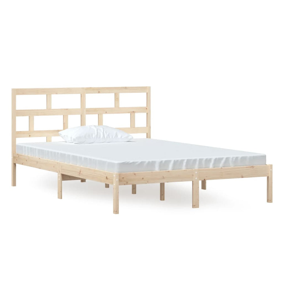 Bedframe Massief Grenenhout 140 x 200 cm Naturel