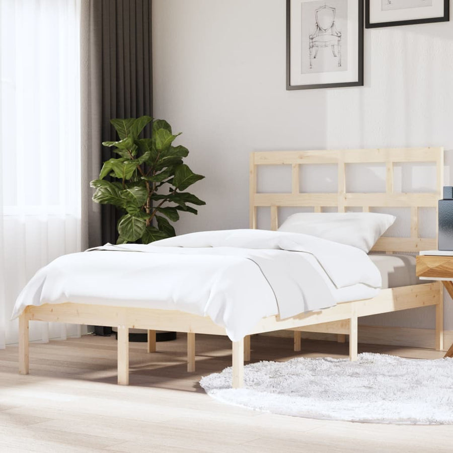 Bedframe Massief Grenenhout 140 x 200 cm Naturel