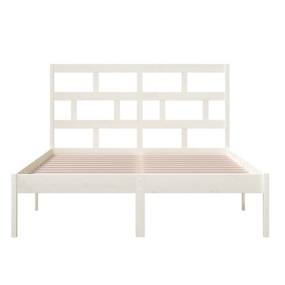 Bedframe Massief Grenenhout 140 x 200 cm Wit