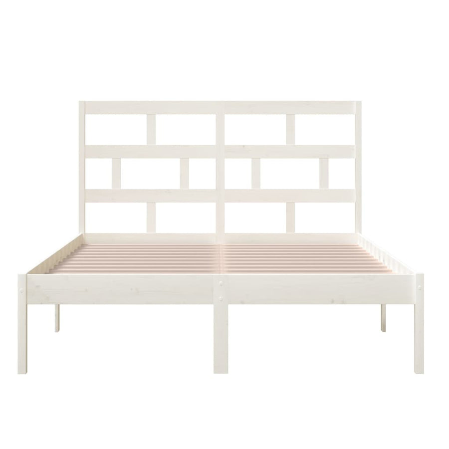 Bedframe Massief Grenenhout 140 x 200 cm Wit