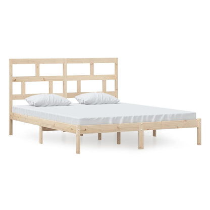 Bedframe Massief Grenenhout 160 x 200 cm Naturel