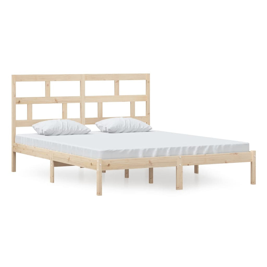 Bedframe Massief Grenenhout 160 x 200 cm Naturel
