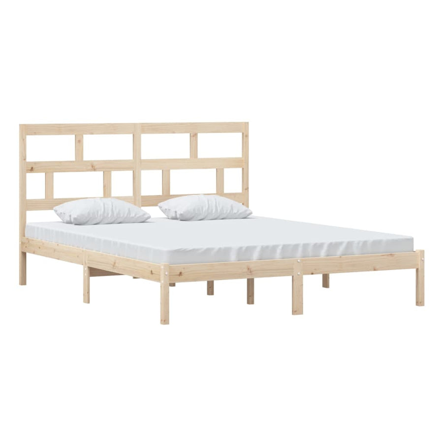 Bedframe Massief Grenenhout 160 x 200 cm Naturel