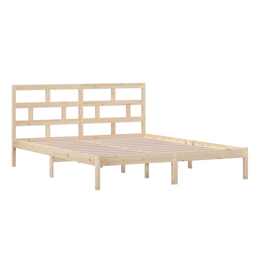 Bedframe Massief Grenenhout 160 x 200 cm Naturel