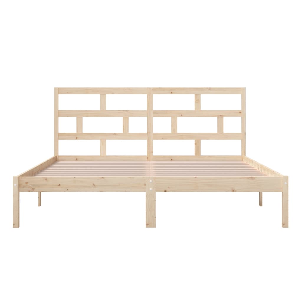 Bedframe Massief Grenenhout 160 x 200 cm Naturel