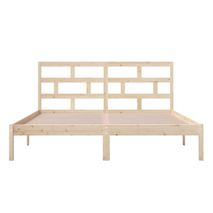 Bedframe Massief Grenenhout 160 x 200 cm Naturel