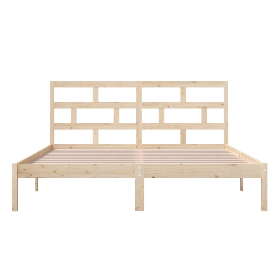 Bedframe Massief Grenenhout 160 x 200 cm Naturel