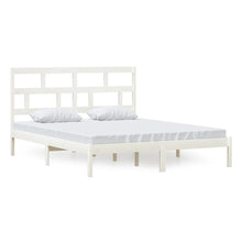 Bedframe Massief Grenenhout 160 x 200 cm Wit