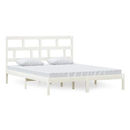 Bedframe Massief Grenenhout 160 x 200 cm Wit