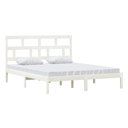 Bedframe Massief Grenenhout 160 x 200 cm Wit