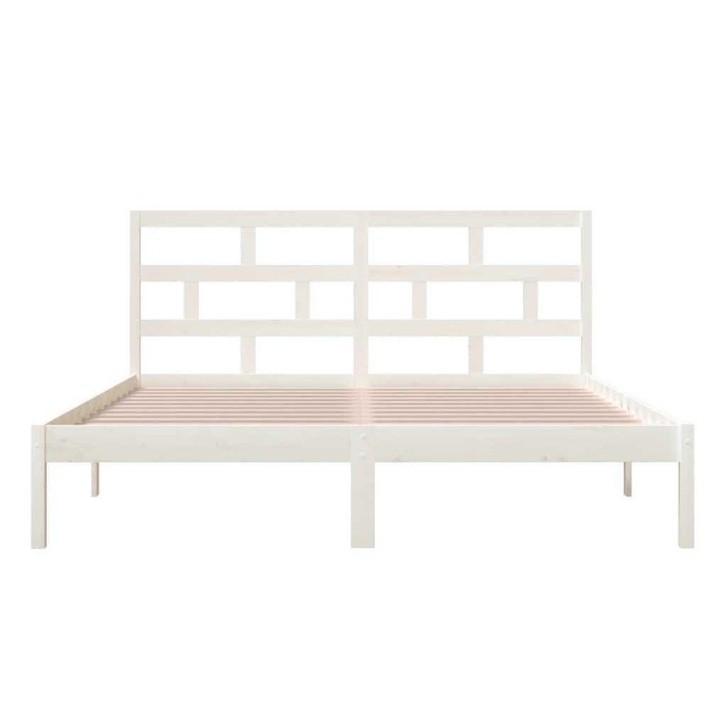 Bedframe Massief Grenenhout 160 x 200 cm Wit