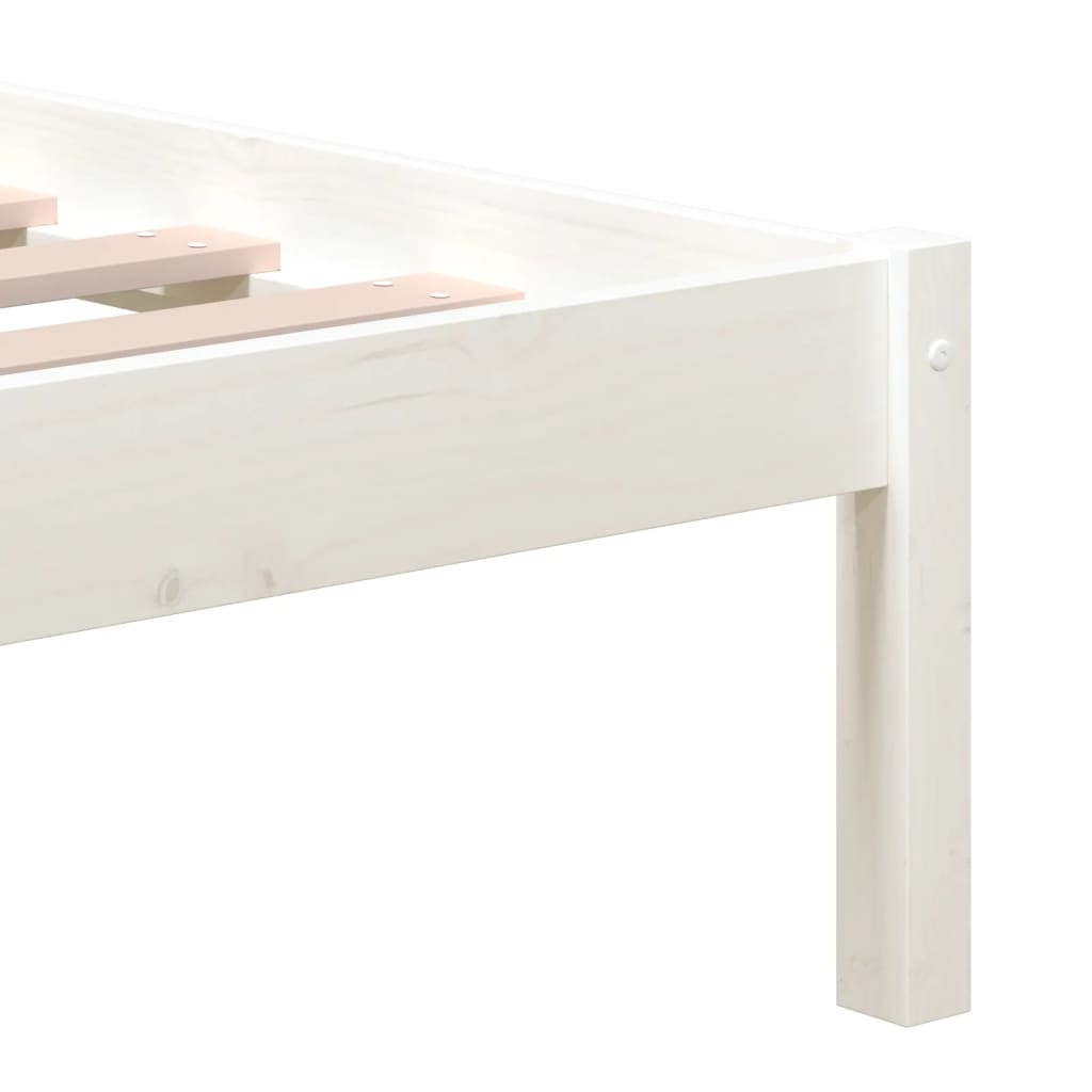 Bedframe Massief Grenenhout 160 x 200 cm Wit