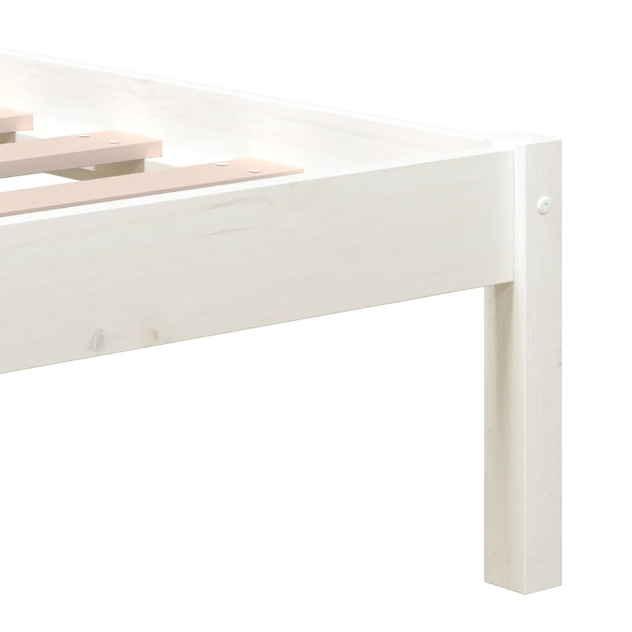 Bedframe Massief Grenenhout 160 x 200 cm Wit