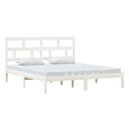 Bedframe Massief Hout 6Ft Super King 180 x 200 cm Wit