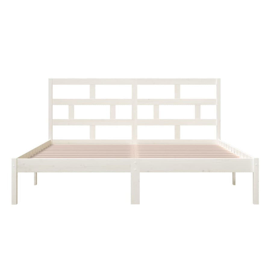Bedframe Massief Hout 6Ft Super King 180 x 200 cm Wit