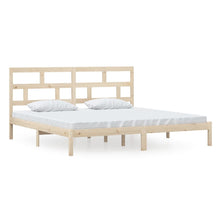 Bedframe Massief Grenenhout 200 x 200 cm Naturel