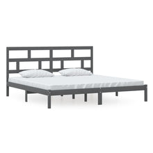 Bedframe Massief Grenenhout 200 x 200 cm Grijs
