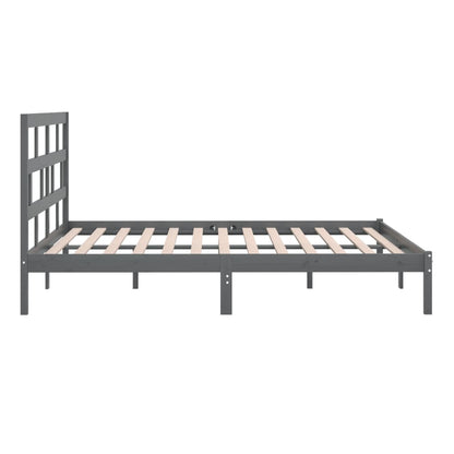 Bedframe Massief Grenenhout 200 x 200 cm Grijs