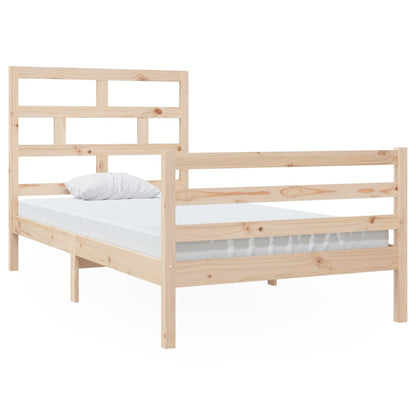 Bedframe Massief Grenenhout 100 x 200 cm Naturel