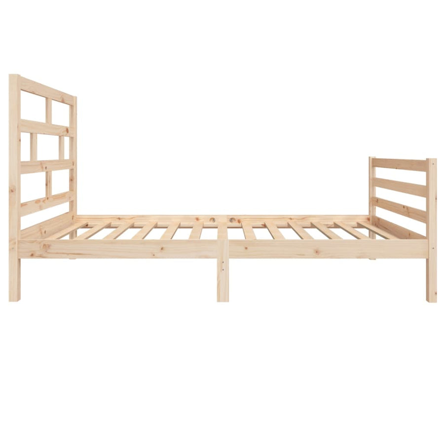 Bedframe Massief Grenenhout 100 x 200 cm Naturel