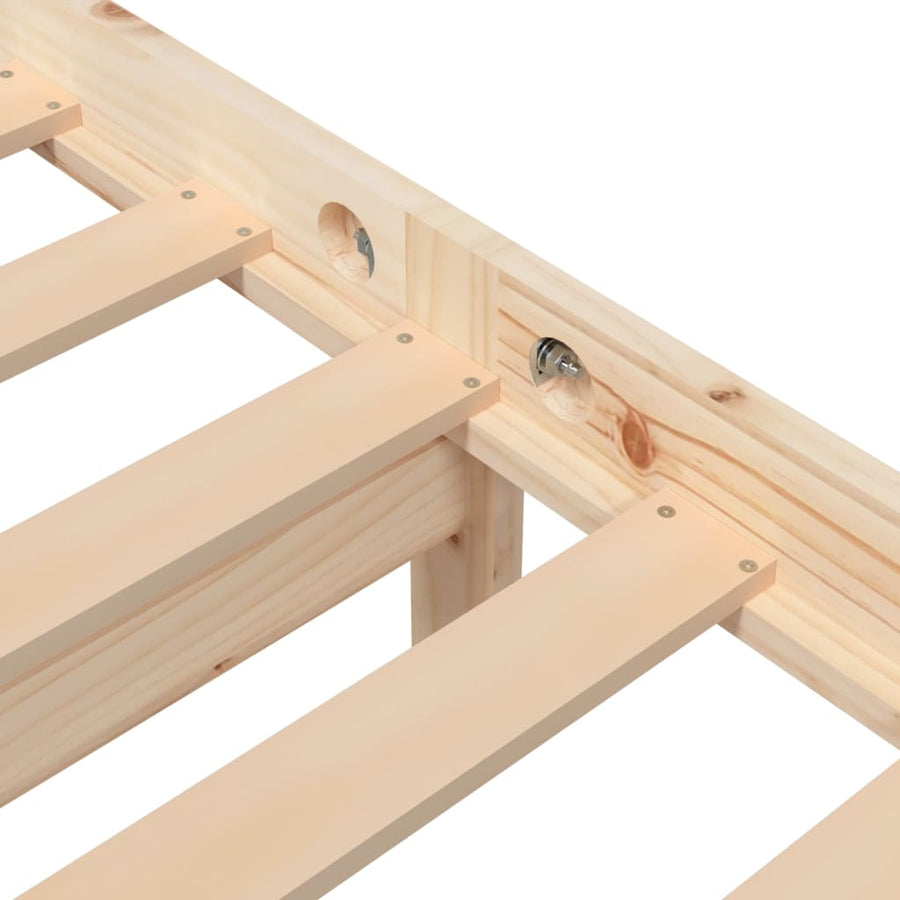 Bedframe Massief Grenenhout 100 x 200 cm Naturel