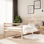 Bedframe Massief Grenenhout 100 x 200 cm Naturel