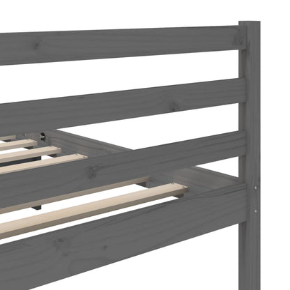 Bedframe Massief Grenenhout 200 x 200 cm Grijs