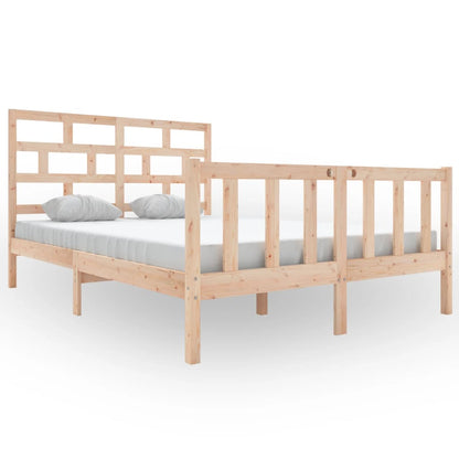 Bedframe Massief Grenenhout 140 x 200 cm Naturel