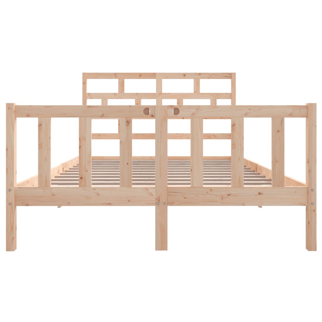 Bedframe Massief Grenenhout 140 x 200 cm Naturel