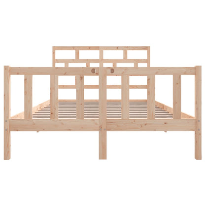 Bedframe Massief Grenenhout 140 x 200 cm Naturel