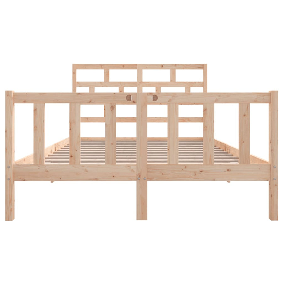 Bedframe Massief Grenenhout 140 x 200 cm Naturel