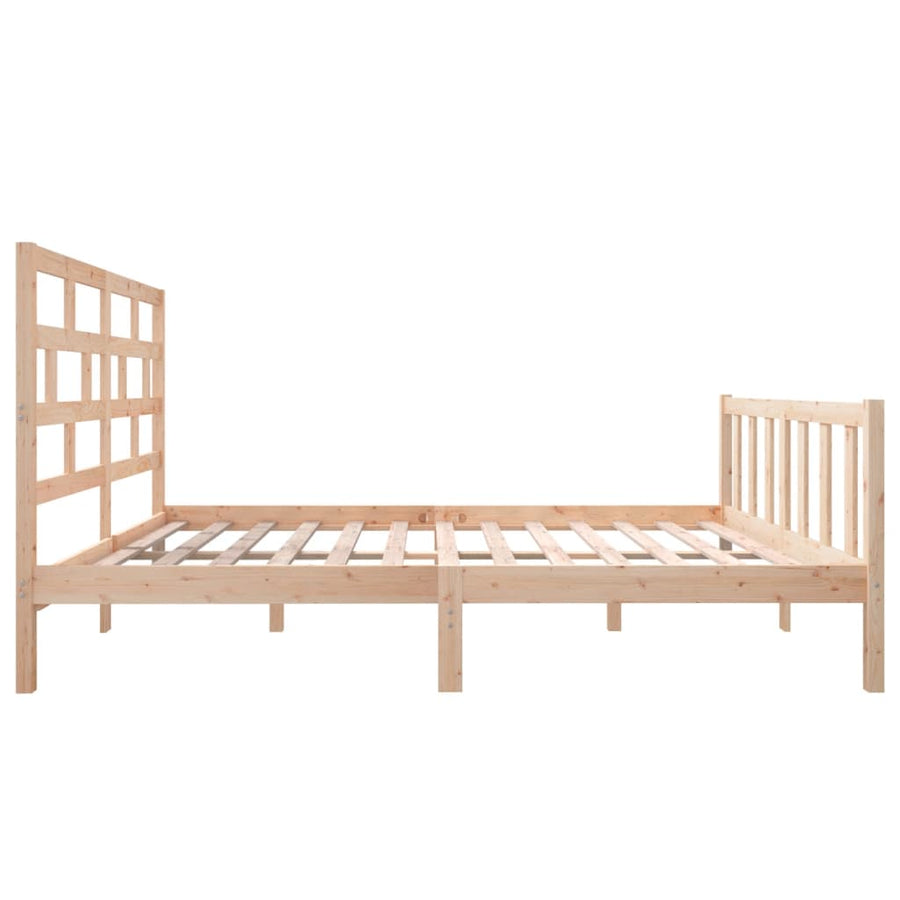Bedframe Massief Grenenhout 140 x 200 cm Naturel